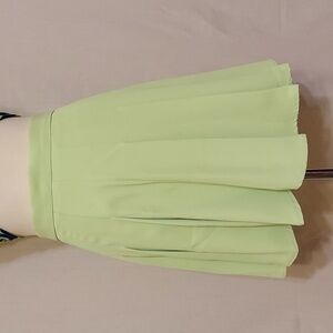 Lime Green Pleated Skirt